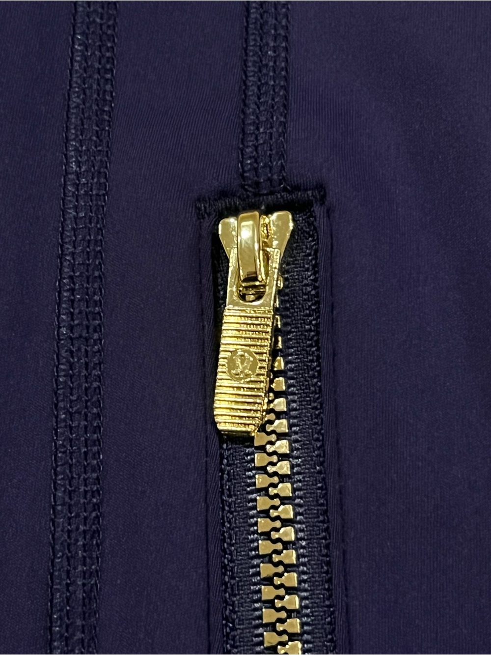 Lululemon Midnight Blue Gold Zip Matching Set Leggings And Define Jacket Size 8 - Picture 3 of 8